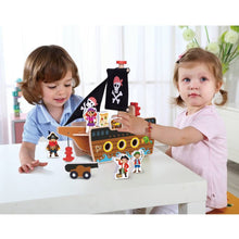 Load image into Gallery viewer, Wooden Pirate Ship - Tooky toy