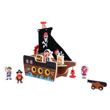 Load image into Gallery viewer, Wooden Pirate Ship - Tooky toy