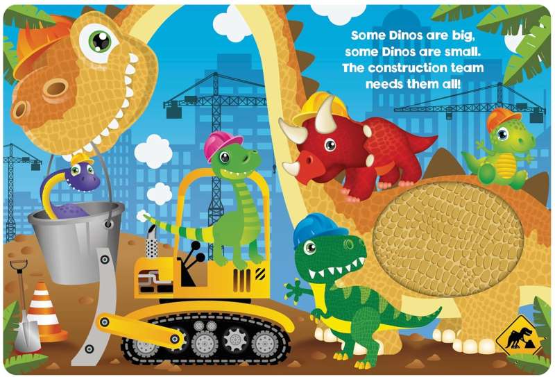 Touch and Feel Silicone Board Book - Dinosaur Constructors – Katsu Kids