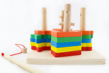 Load image into Gallery viewer, Wooden Shape Stacker