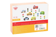 Load image into Gallery viewer, Tooky Toy - City Vehicles & Wooden Street Sign Set