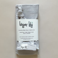 Load image into Gallery viewer, Swaddle & Beanie Set - Grey - Tiger Lily
