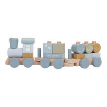 Load image into Gallery viewer, Wooden Stacking Train - Ocean Blue- Little Dutch