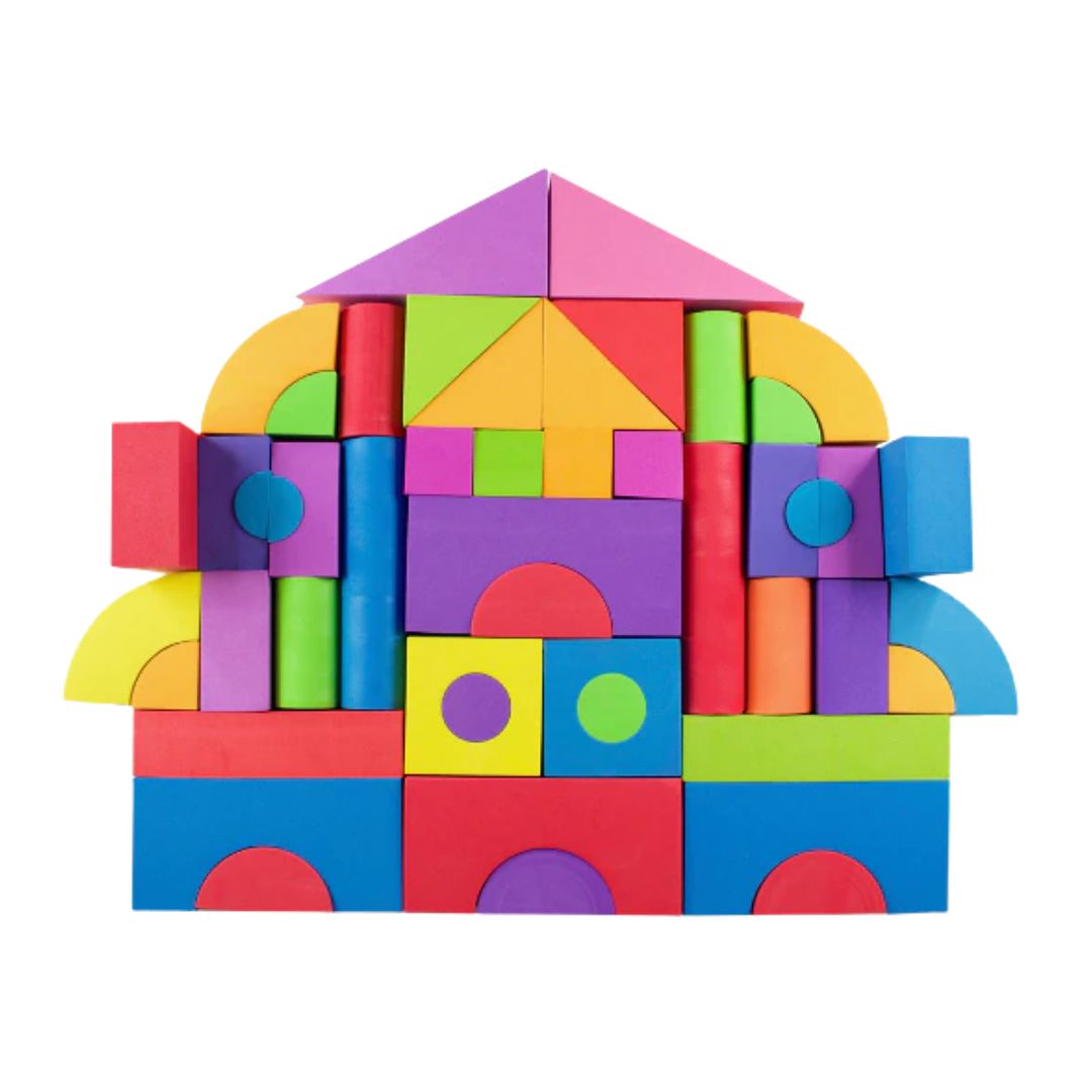 Colourful Soft EVA Foam Blocks - 50pc – Katsu Kids