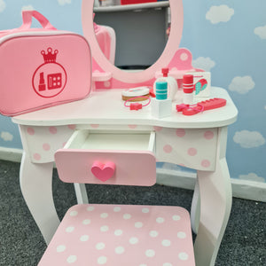 Wooden Dressing Table with Extra Accessories - Tooky Toy