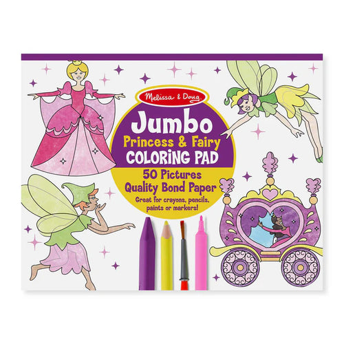 Melissa & Doug Jumbo Coloring Pad - Princess & Fairy