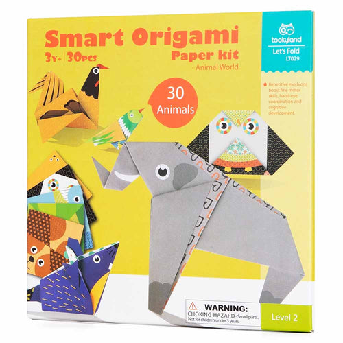 Smart Origami Paper Kit- Animal World 30Pcs