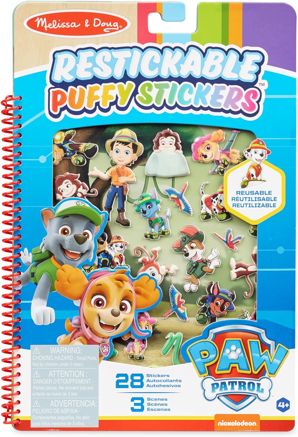 Melissa & Doug - Paw Patrol - Jungle Puffy Sticker Book