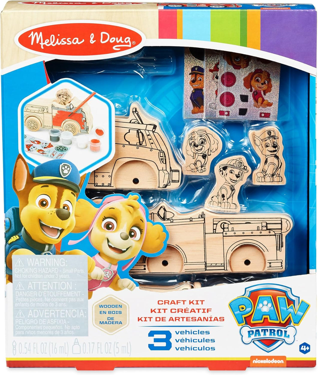 Melissa & Doug Paw Patrol Wooden Craft Kit - Vehicles