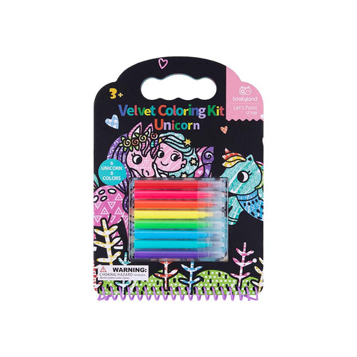 Velvet Colouring Kit-  Unicorns Tookyland