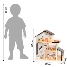 Load image into Gallery viewer, Wooden Dollhouse Toy Set with Furniture and Accessories- Tooky Toy