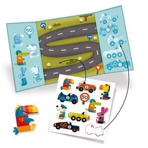 Create With Stickers -Cars - Djeco