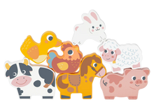 Load image into Gallery viewer, Stackable Chunky Farm Puzzle - hi Pando