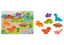Load image into Gallery viewer, Stackable Chunky Dino Puzzle - hi Pando