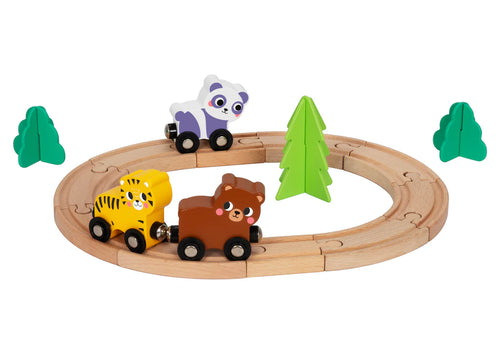 Animal Themed Wooden Train Set - hi Pando