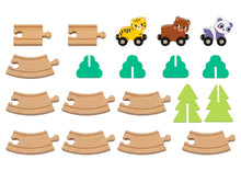 Load image into Gallery viewer, Animal Themed Wooden Train Set - hi Pando