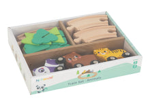 Load image into Gallery viewer, Animal Themed Wooden Train Set - hi Pando