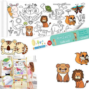 Animal World - Colouring Roll