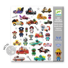 Load image into Gallery viewer, Metallic Crazy Motors Stickers 160Pc-Djeco