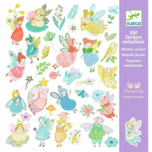 Load image into Gallery viewer, Metallic Sparkly Fairies Stickers 160Pc- Djeco