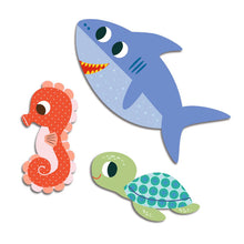 Load image into Gallery viewer, Djeco Sea Animals 62Pc Baby Stickers