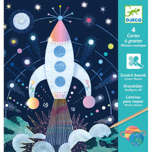 Load image into Gallery viewer, Djeco Cosmic Mission Scratch Card Set