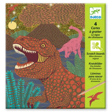 Load image into Gallery viewer, Djeco Dinosaur Scratch Card Set