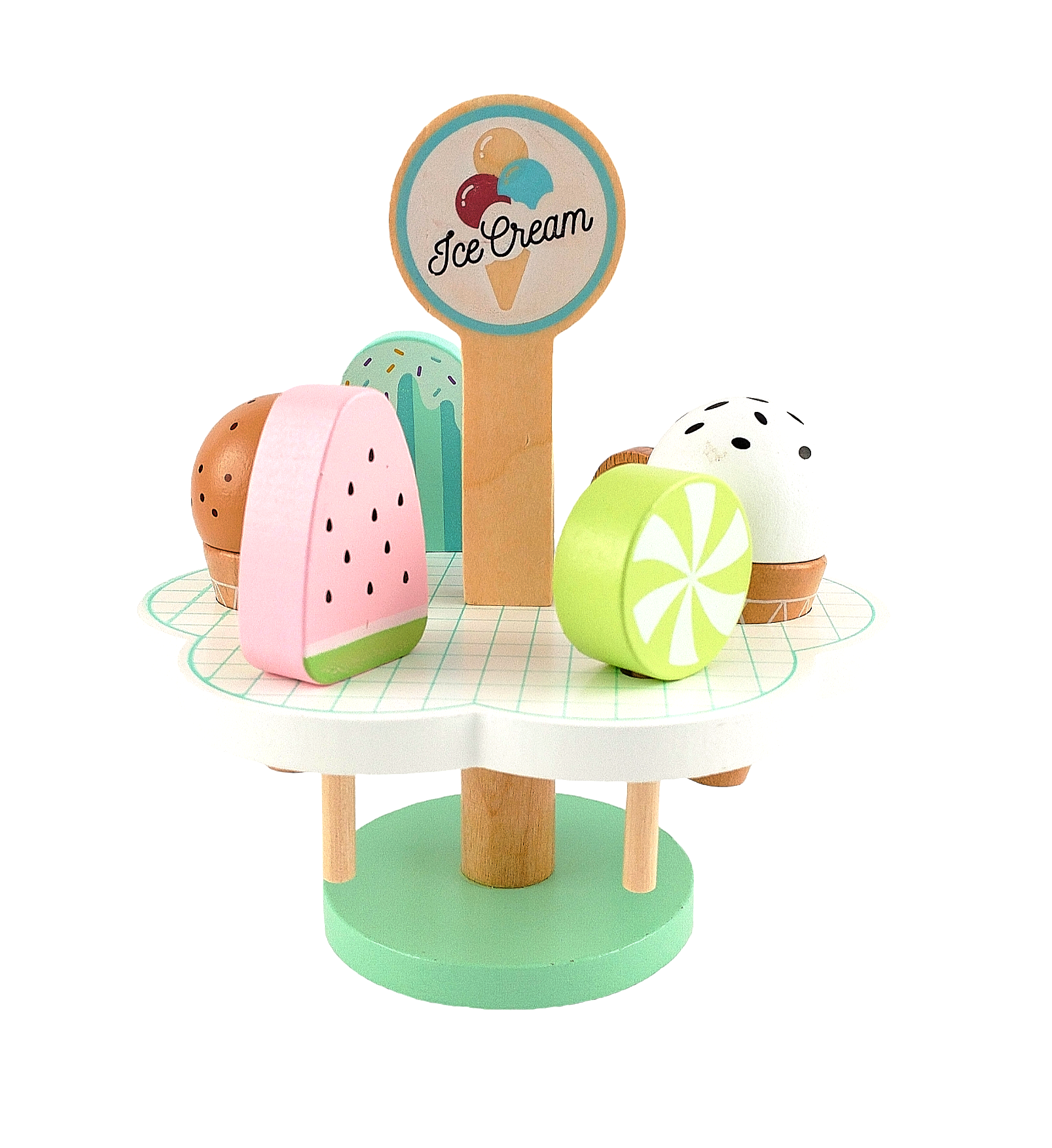 Wooden ice online cream set