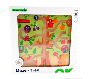 Magnetic Counting Maze Tree - Tooky Toy