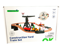 Load image into Gallery viewer, Construction Yard Train Set - Tooky Toy