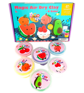 Magic Air Dry Clay-6 Colors-Tookyland