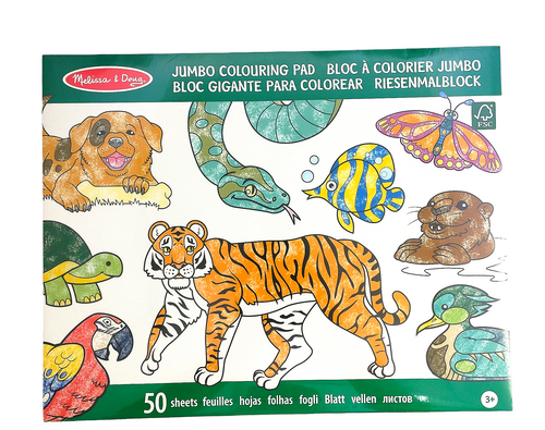 50 Pages Jumbo Coloring Pad - Animals- Melissa & Doug