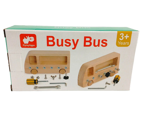 Wooden Busy Bus with Tools