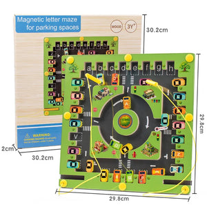 Magnetic Letter Vehicle Maze