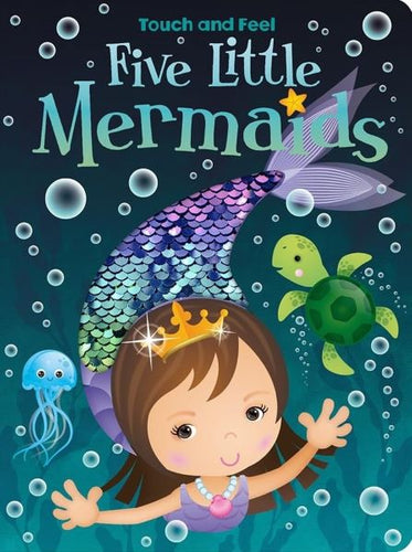 Touch and Feel Silicone Board Book - Five Little Mermaids