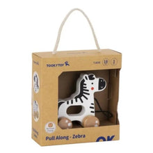 Load image into Gallery viewer, Pull Along Zebra - Tooky Toy