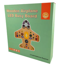 Load image into Gallery viewer, Airplane LED Busy Board - Wooden