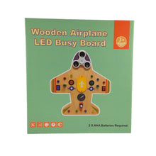 Load image into Gallery viewer, Airplane LED Busy Board - Wooden