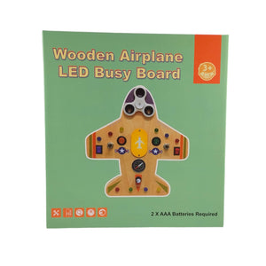 Airplane LED Busy Board - Wooden