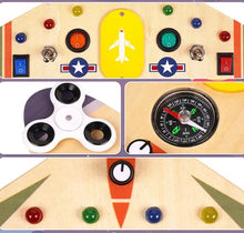 Load image into Gallery viewer, Airplane LED Busy Board - Wooden