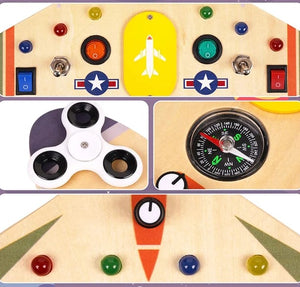 Airplane LED Busy Board - Wooden