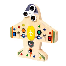 Load image into Gallery viewer, Airplane LED Busy Board - Wooden