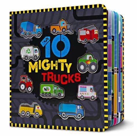 10 Mighty Trucks - Board Book Silicone