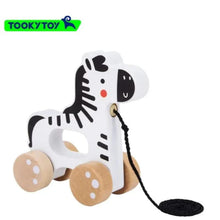 Load image into Gallery viewer, Pull Along Zebra - Tooky Toy