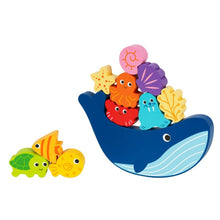 Load image into Gallery viewer, 2 In 1 Wooden Ocean Balancing Puzzle Game- Hi Pando