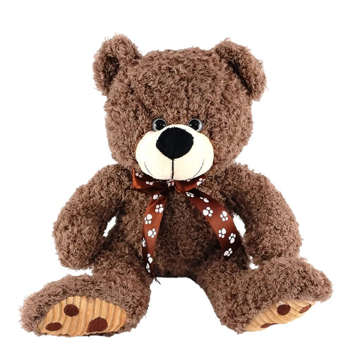 Brown Curly Hair Teddy Bear - 35cm