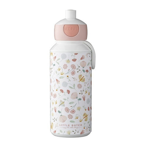 Little Dutch Mepal Drink Bottle Pop Up Campus 400ml - Flowers and Butterflies