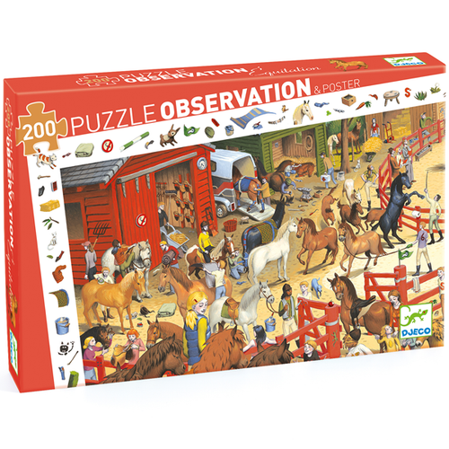 Djeco Observation Puzzle - Horse-riding