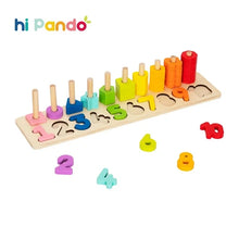 Load image into Gallery viewer, Wooden Counting Stacker- Hi Pando