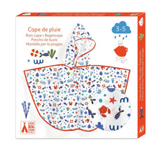 Load image into Gallery viewer, Djeco Rain Cape - Ocean Rain (S)